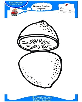 Çocuklar İçin Limon Boyama Sayfaları 
